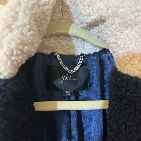 J. Crew Navy, Cream, and Olive Teddy Jacket - Picture 6 of 7